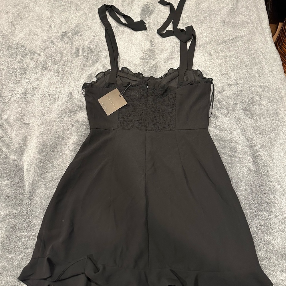 Brand New Le Lis  mini black dress .Size S - Picture 2 of 3